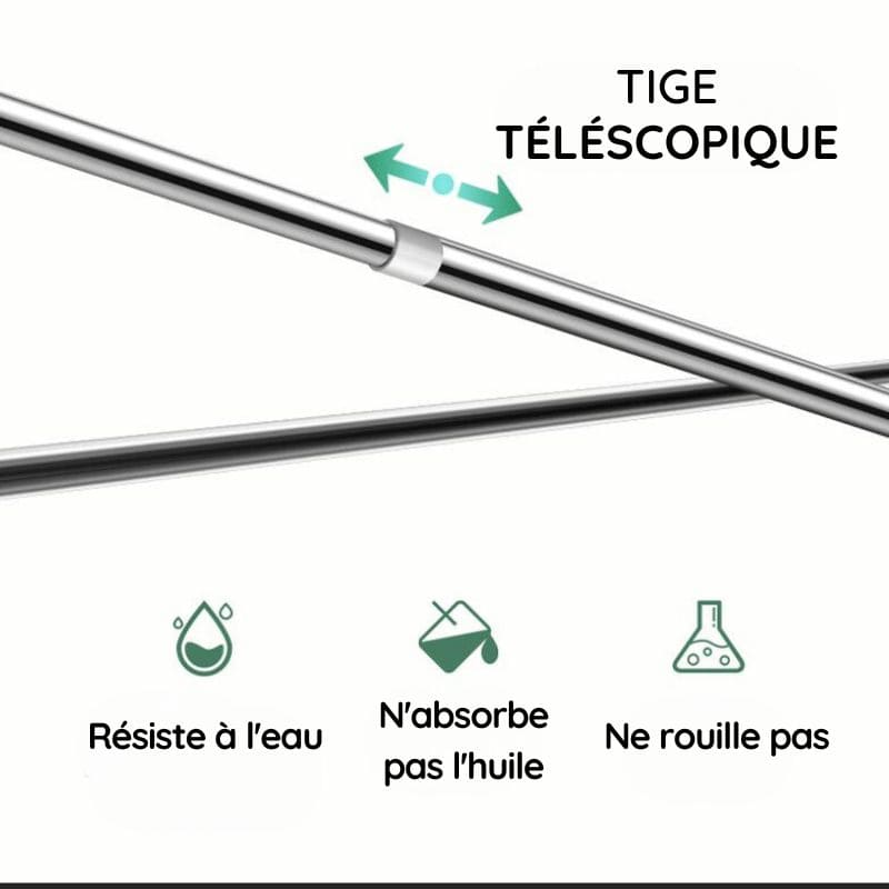 Tringle à Vêtements Télescopique en Acier Inoxydable