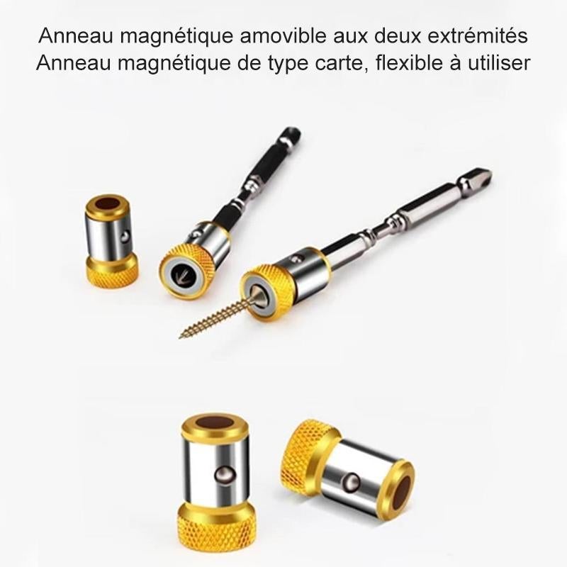 Embout Tournevis Magnétique à Anneau Amovible