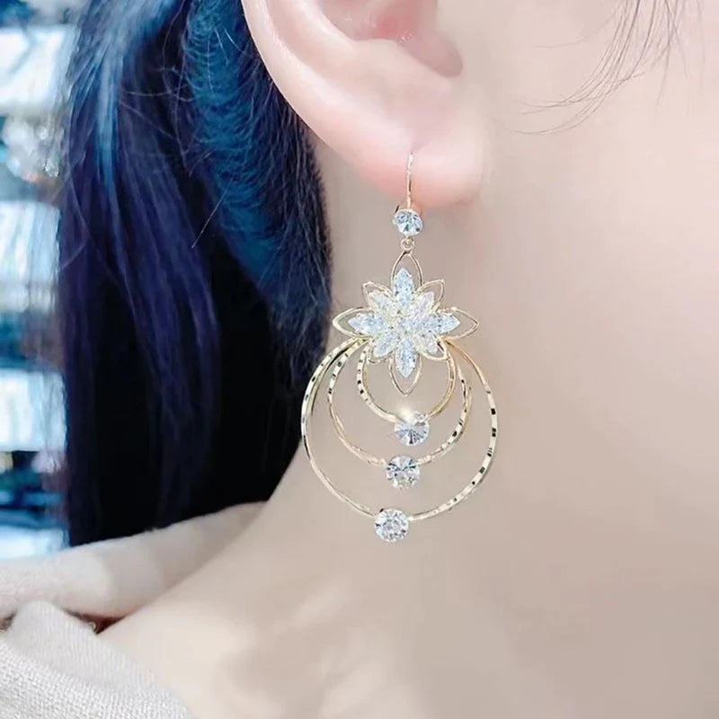 Boucles d'Oreilles - Lotus Doré